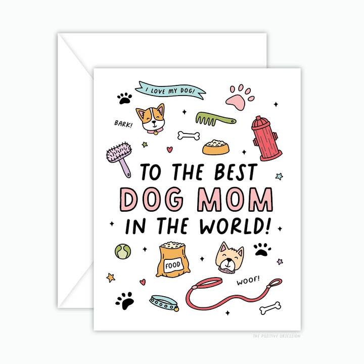 Funny Dog Mom Of The Year Greeting Card, Dog Parent Pet Gift for wholesale by Purple Ink Paperie