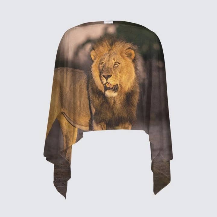 Lion Shawl for wholesale by Mac & Bean Designs