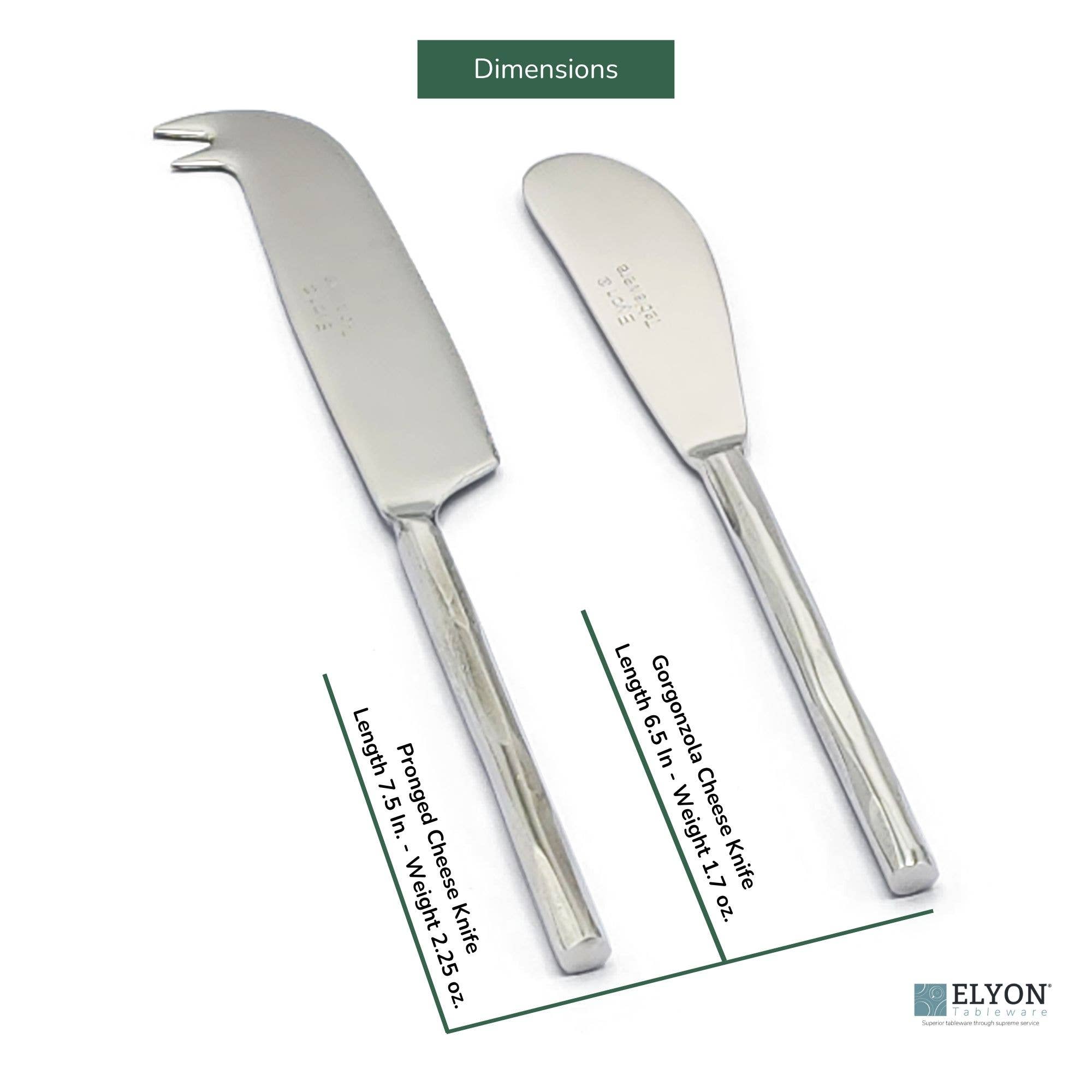 Elyon Tableware® - Wholesale Cheese Spreader - Elyon Ramapo 2-Piece Reflective Hand-Forged Cheese Knife Set1