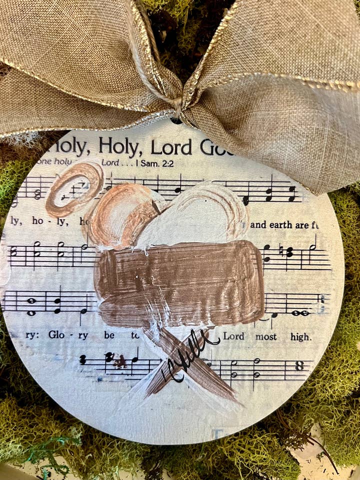 Christmas Ornament: Holy, Holy Baby Jesus for wholesale by The Happy Butterfly