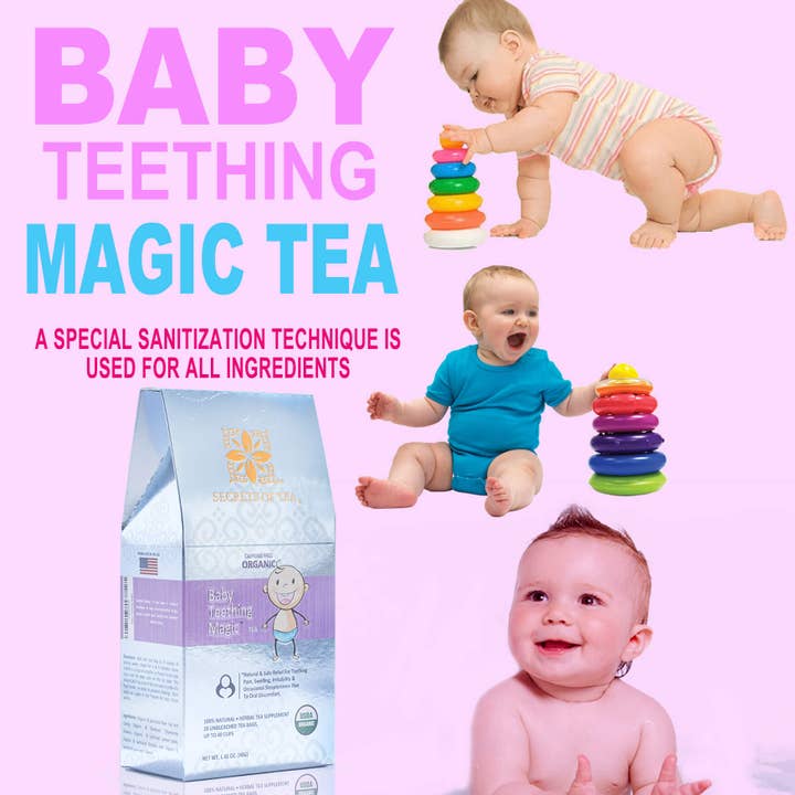 Secrets Of Tea – wholesale Tea bags – Baby Teething Magic Tea- USDA Organic & FDA Approved