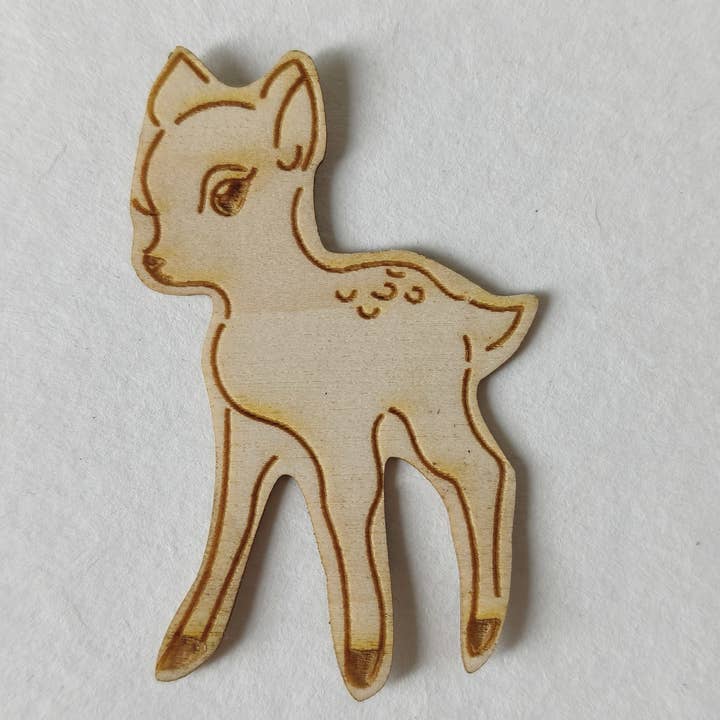 Wooden sticker Fawn for wholesale by Papurino