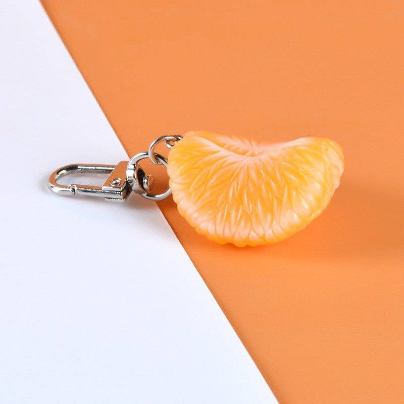 TIGER LILY Simulation, Fruit, Orange, Keychain, PVC, Pendant for wholesale on Faire0