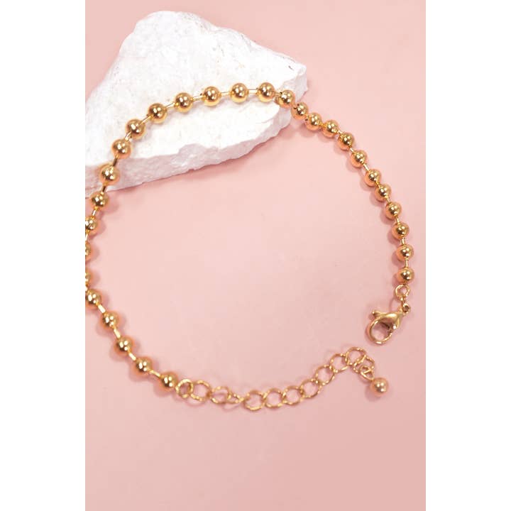 JOSSLYN by wall to wall - Wholesale Link & Chain Bracelet - 18K STAINLESS STEEL BRACELET FOR CHARMS | 40CB123