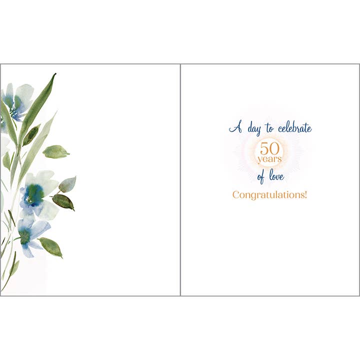 GINA B DESIGNS - Wholesale Anniversary Card - Anniversary Greeting Card - 50th Anniversary1