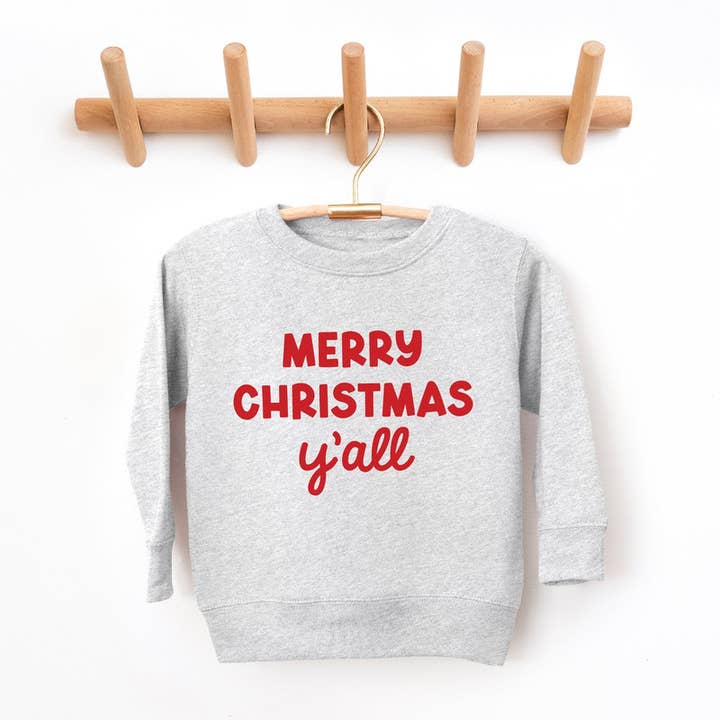 Christmas Shirt for Kids, Merry Christmas Y'All Sweatshirt for wholesale by Bump & Beyond Designs