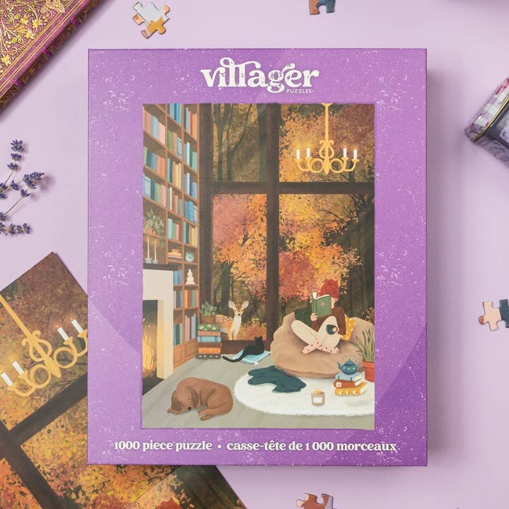 Puzzle Villager da 1000 pezzi Libreria dei sogni | Design Alberta Canada per la vendita all'ingrosso da parte di Villager Puzzles