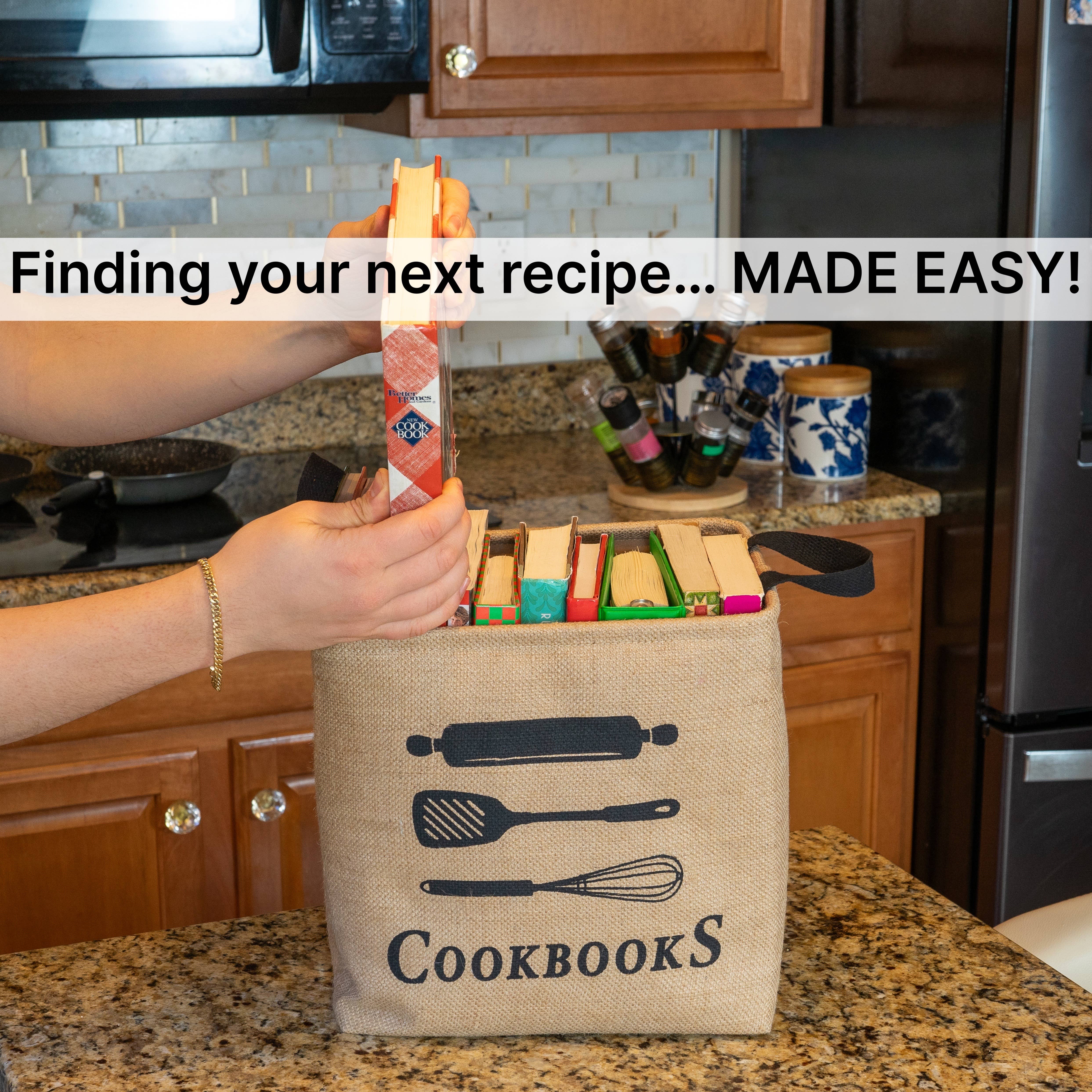 MADE EASY KIT - Venta al por mayor Almacenamiento/organizadores de cocina - Organizador y Almacenamiento de Recetas Kit Hecho Fácil Caja de Yute2