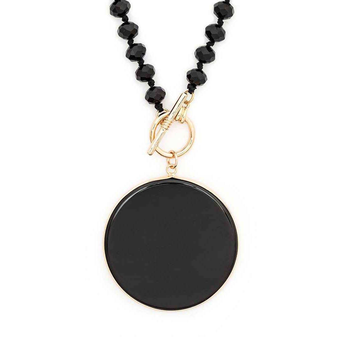 Artini Accessories - Venta al por mayor Collares con colgantes/abalorios - Collar convertible con colgante circular de piedra genuina0