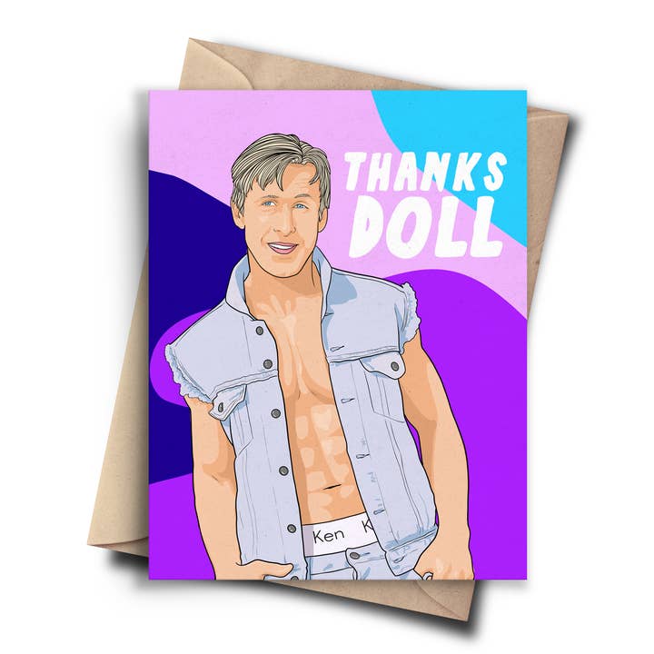 Pop Cult Paper - Wholesale Thank You Card - Barbie Ryan Gosling Funny Thank You Card - Pop Culture Card
