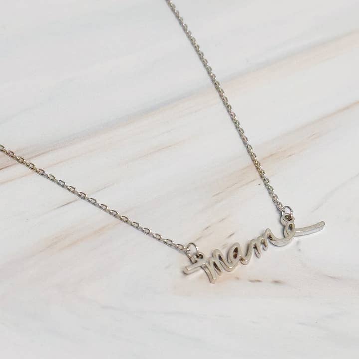 Ellison+Young - Wholesale Pendant/Charm Necklace - Mama Script Necklace4