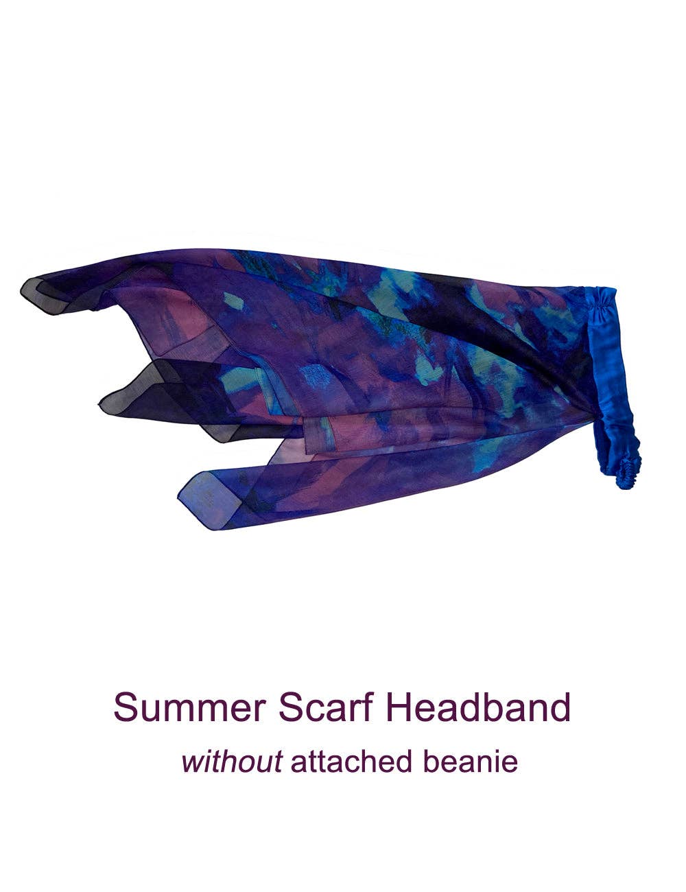 LuxCare Clothing - Wholesale Head Scarf - Women's - Fine Art Headscarf ~ Sapphire8