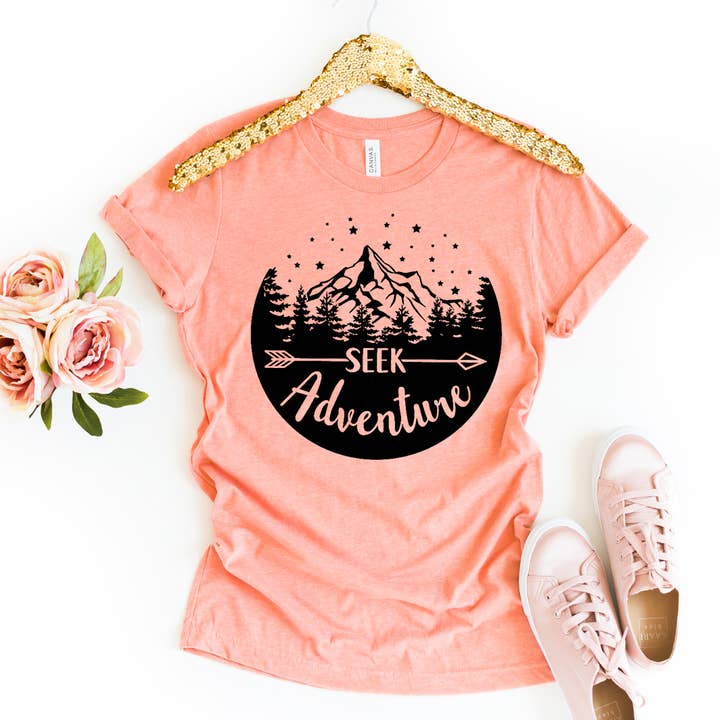 Seek Adventure T-shirt - Bella Canvas for wholesale by Printliss