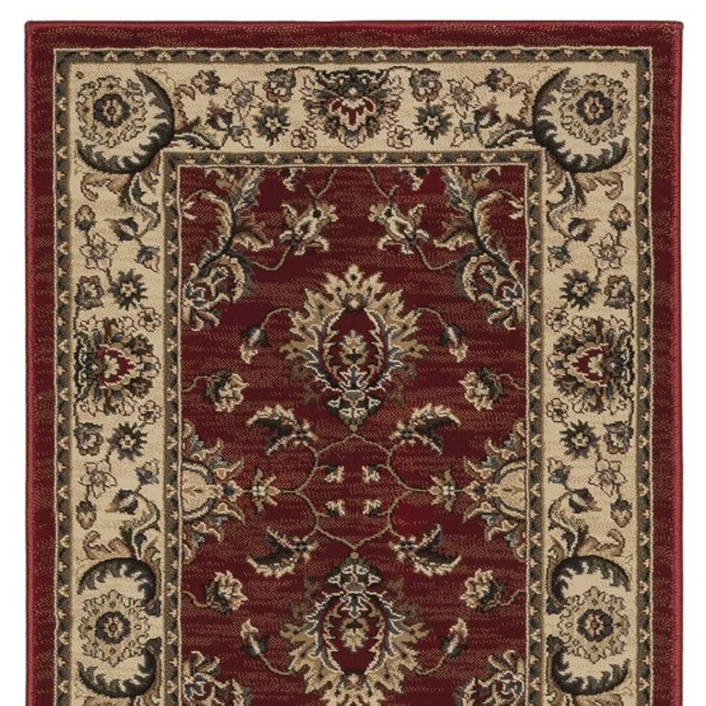 HomeRoots - Wholesale Area Rug - 8' Red And Ivory Oriental Runner Rug3