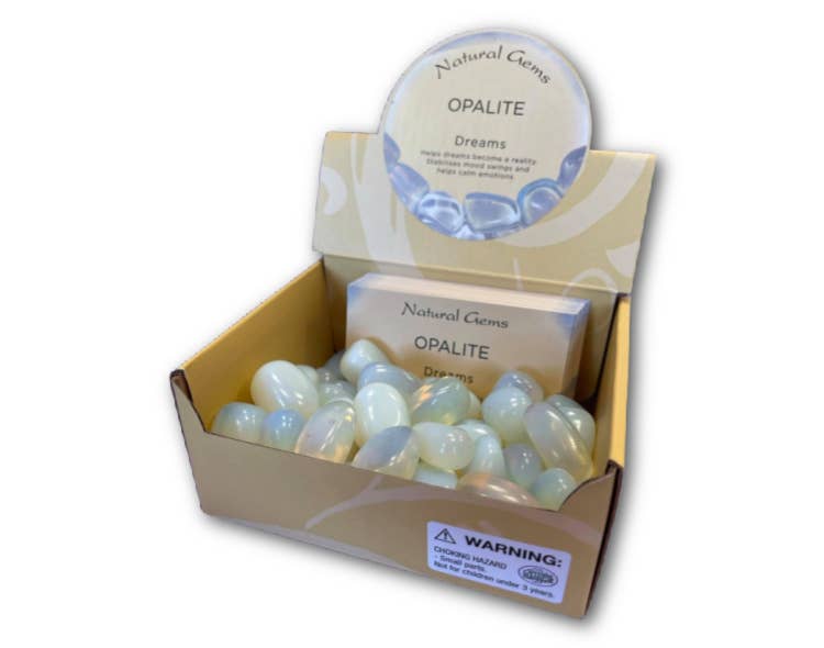 Crystal Magick Wholesale Ltd – wholesale Spiritual stone/crystal – Small Opalite Tumblestones Healing Box0