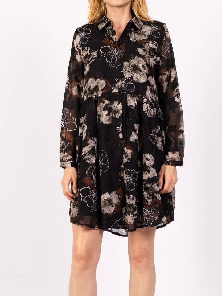 16037 Robes courte avec col chemise pour la vente par Lilie Rose