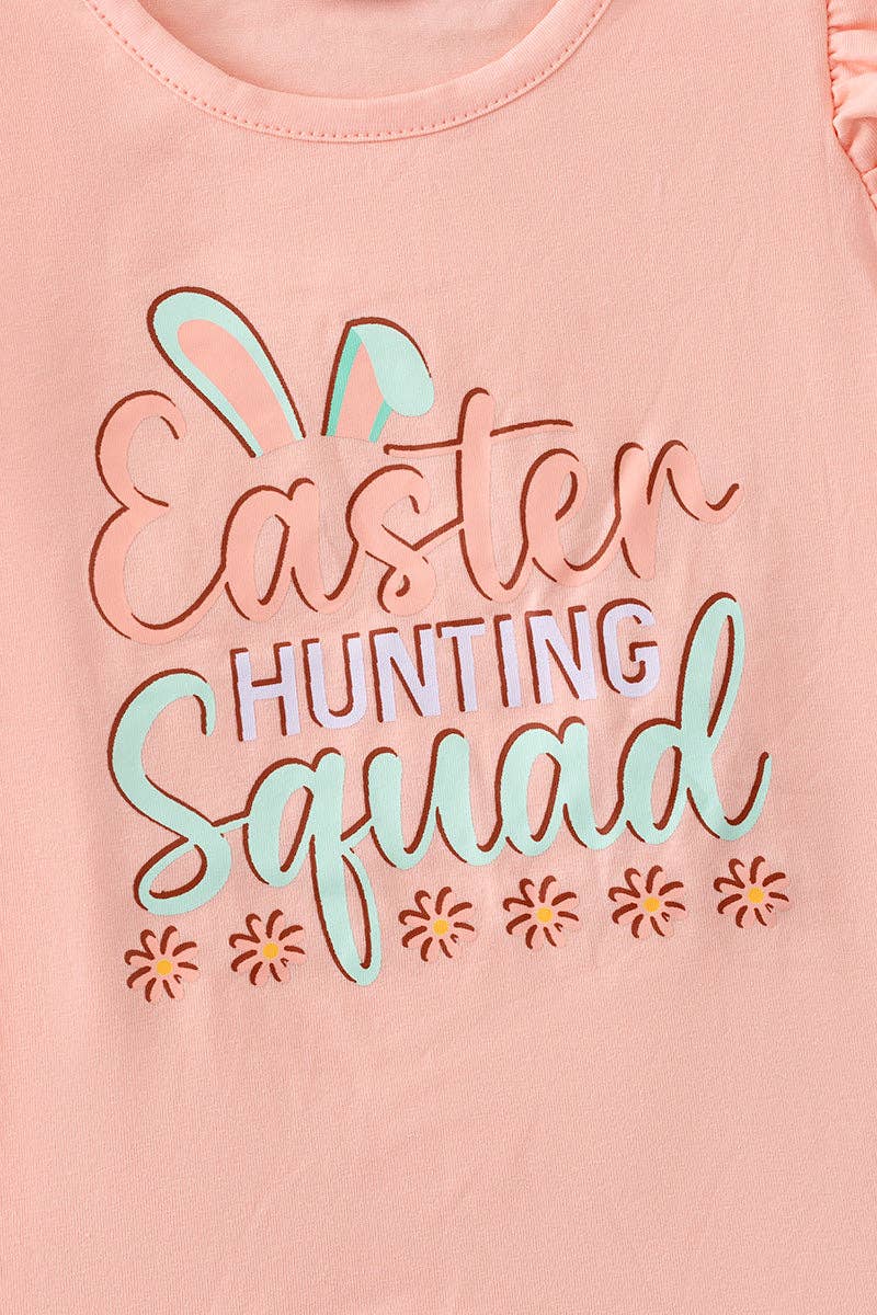 Kids Charm Online - Wholesale Top & Pant Set - Kids - "Easter Hunting Squad" Lt. Coral 2 piece set. OFG50275 SOL1