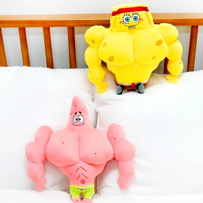 K-Wonderland - Wholesale Stuffed/Plush Toy - Kids & Baby - Muscle Sponge Bob, Patrick Plush Deco Gift Toy1