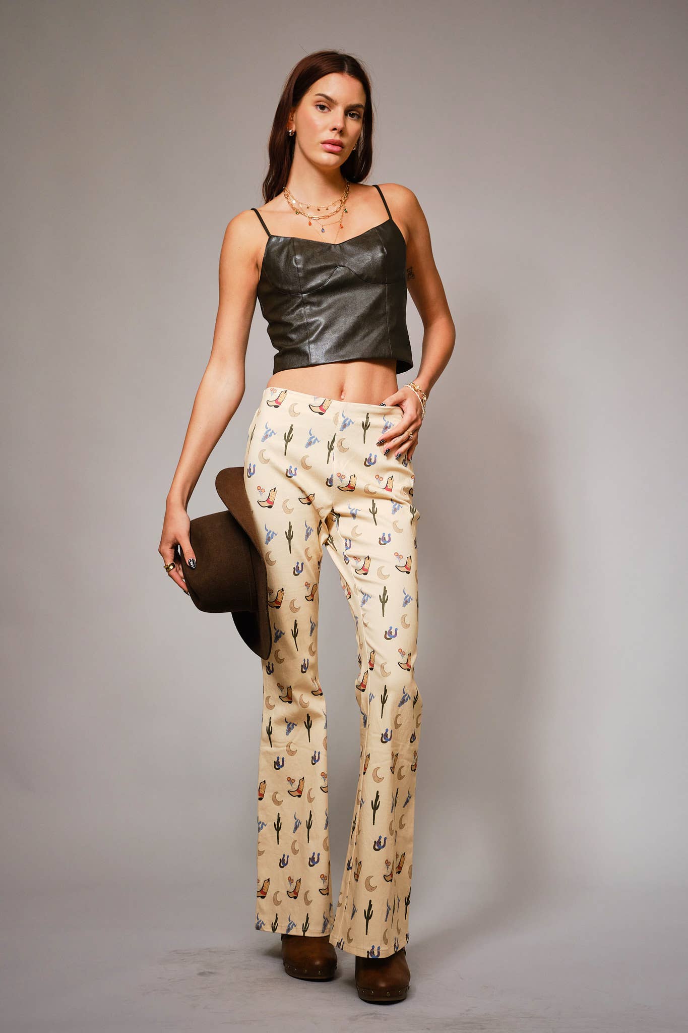 Blue B - Wholesale Tank Top - Women's - 52133T - Faux Leather Cropped Cami Top3