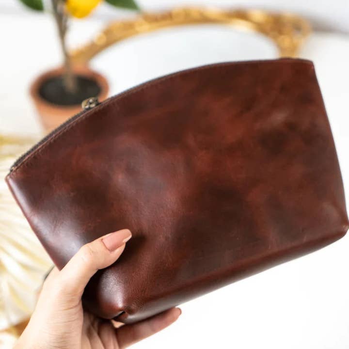 VELLAIRE - Wholesale Makeup/Cosmetic Bag - Leather Eclipse Makeup Bag | LB5