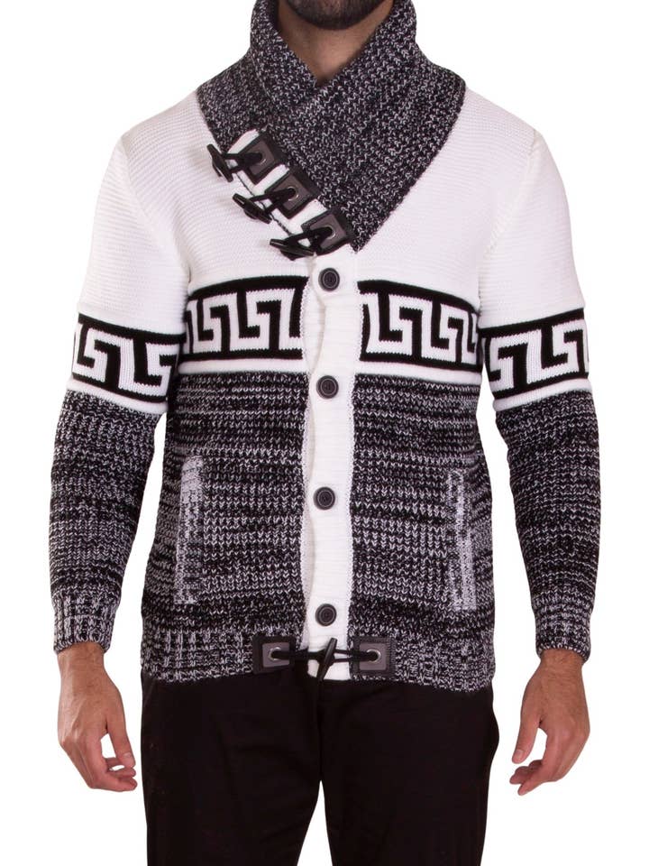 235140 - White Button Up Sweater for wholesale by Bespoke Moda