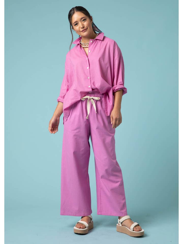 and for Good – Calças - Mulher por atacado – Calça Shore - Dahlia