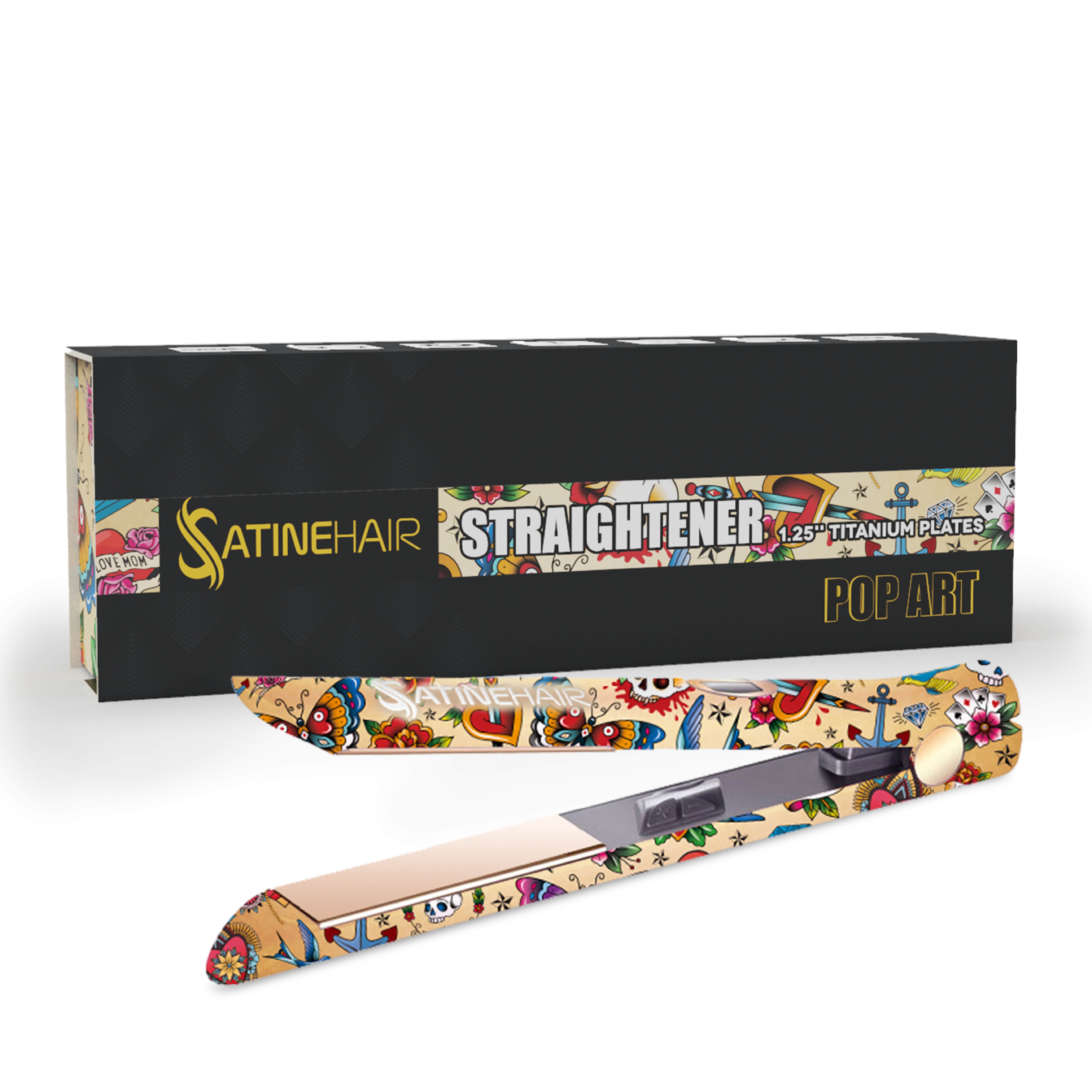Satine hair - Wholesale Straightener/Flat Iron - 2-in-1 Straightener Satine hair Pop art