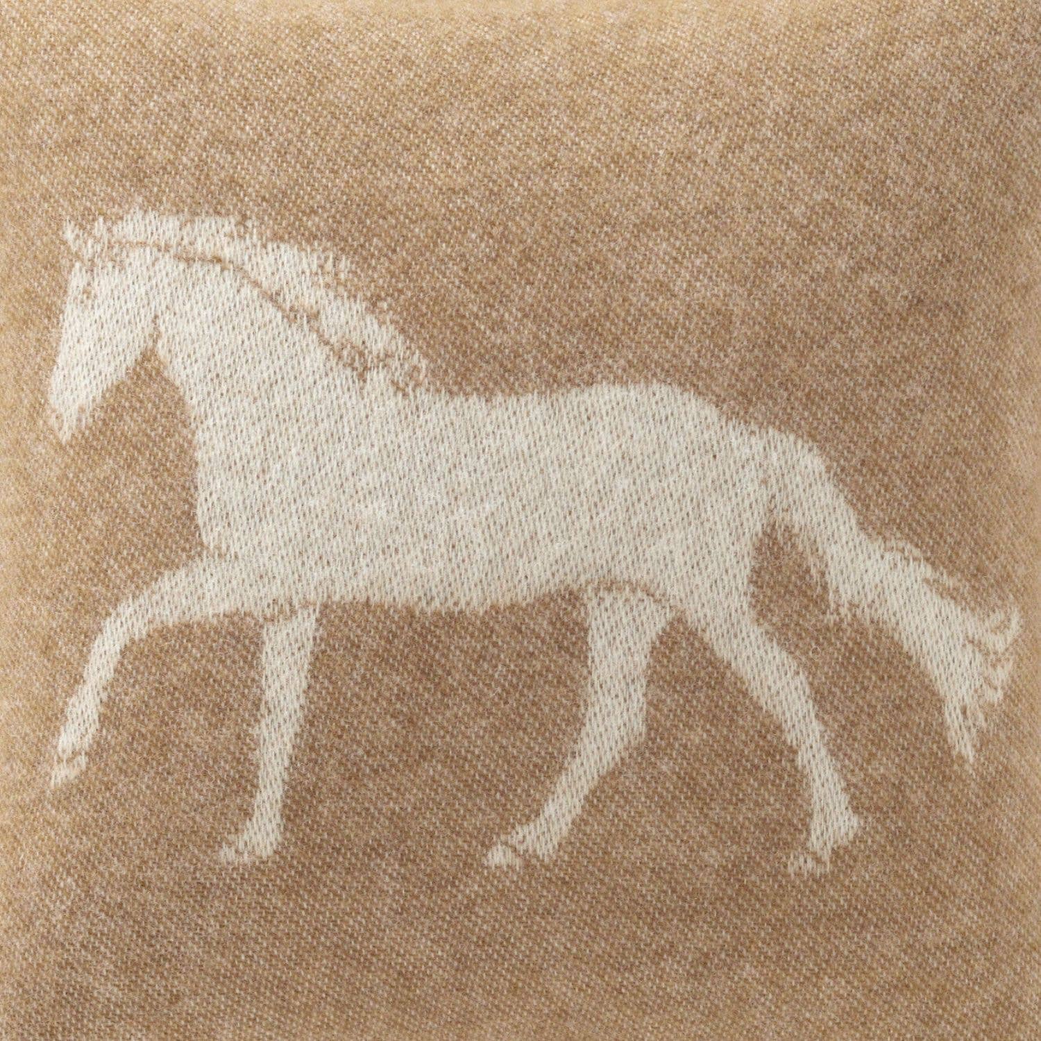 JJ Textile - Wholesale Throw Pillow Cover - Horse Brown Wool Cushion4