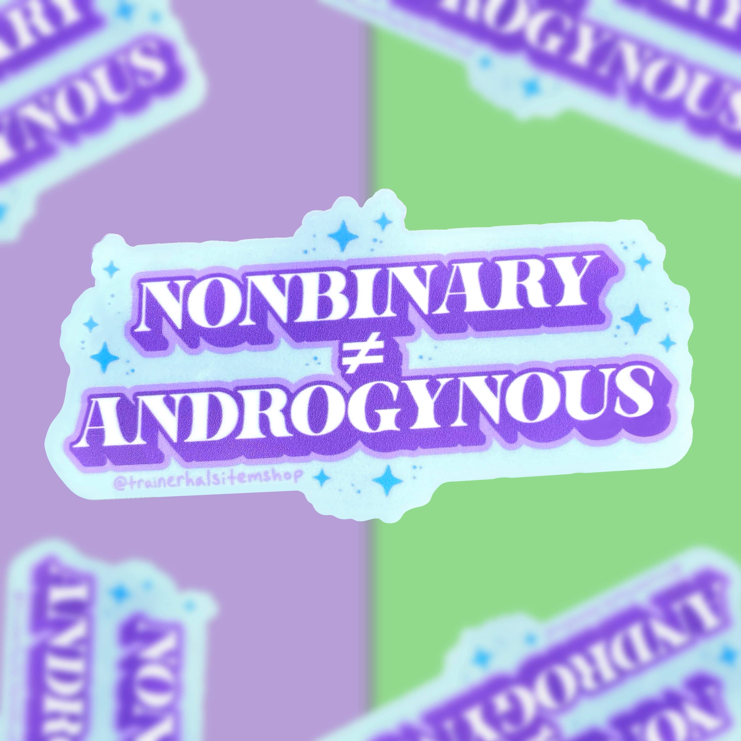 Trainer Hal’s Item Shop - Vente Autocollant - Autocollant de fierté trans non binaire Enby Y2K Décalcomanie Queer Genre2