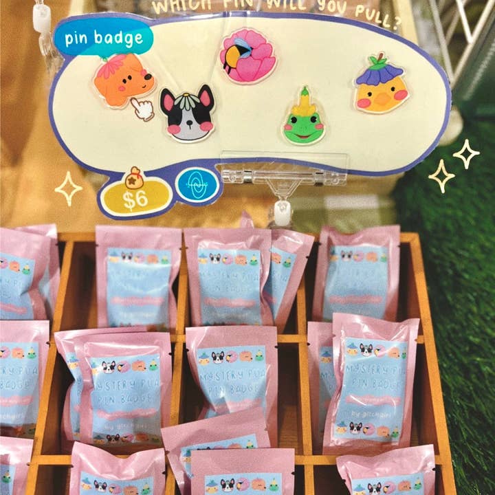 mystery pua pin badge for wholesale by GLTCHGIRL