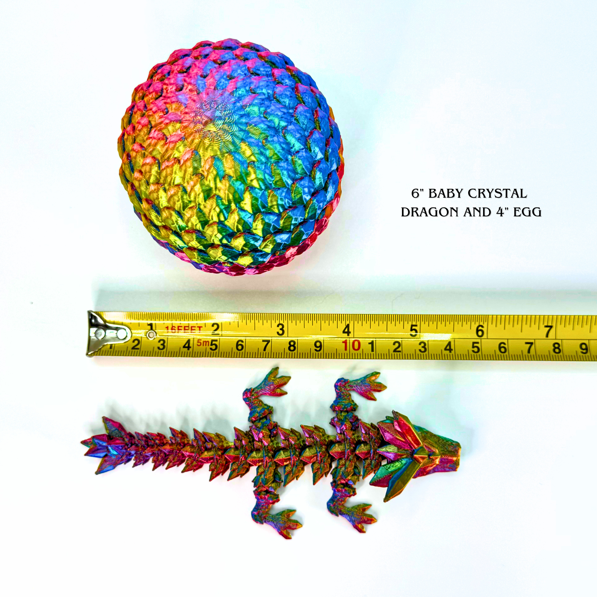 Dragon Fidgets - Wholesale Fidget Toy - Kids - 6IN Baby Crystal Dragon & Optional 4IN Egg, Fidget Toy24