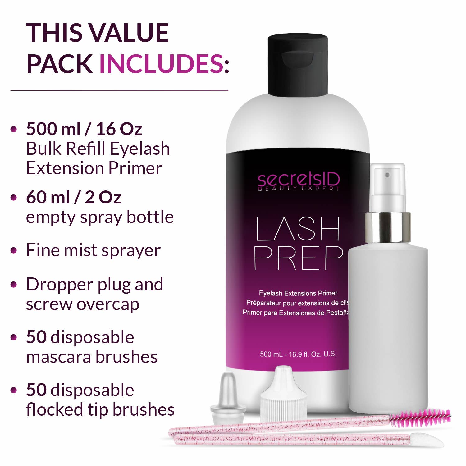 SecretsID - Wholesale Eyelash/Brow Serum - Lash Prep - Bulk Eyelash Extension Primer7