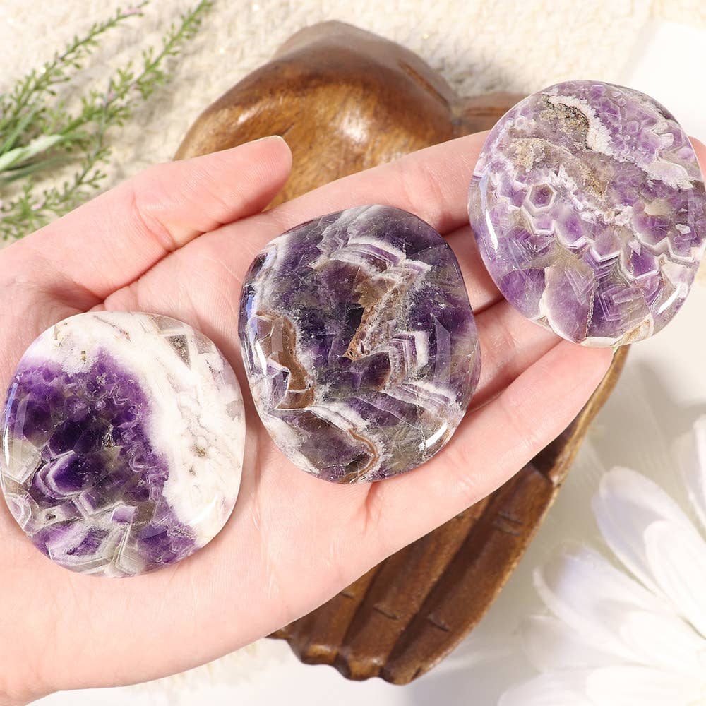 Natures Artifacts Inc - Venta al por mayor Piedras/cristales espirituales - Piedras de palma de cristal amatista13