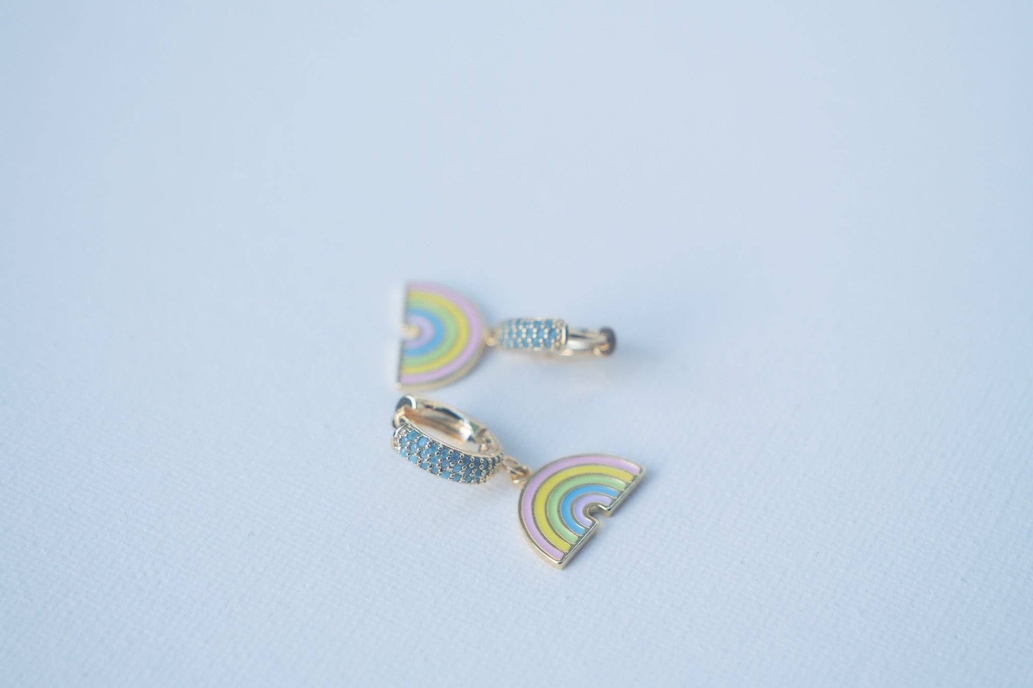 Con Cariño Design - Wholesale Huggie Earrings - Rainbow Road Huggies Kauai made Hawaii inspired5