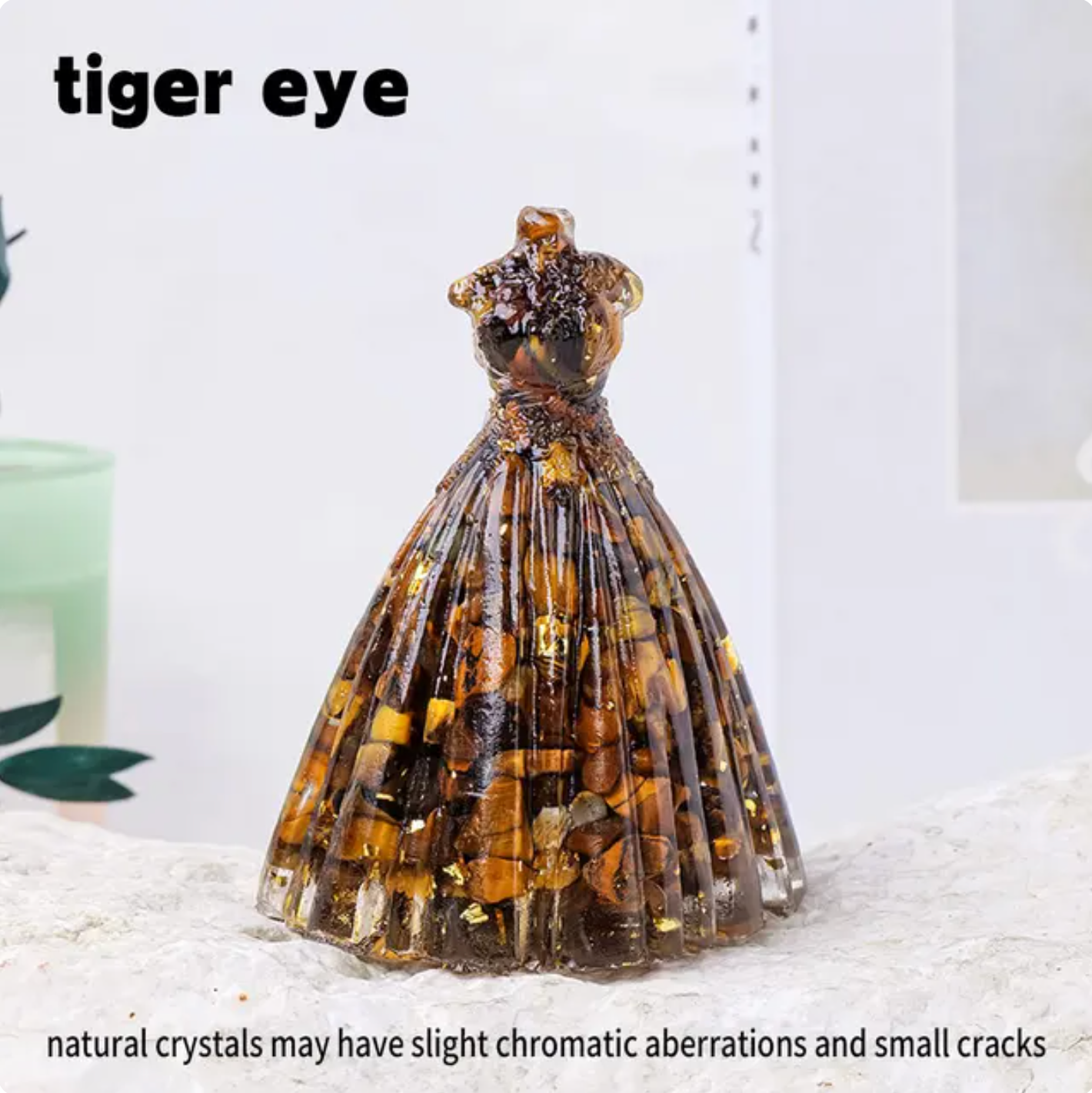 Crystolver (We Cover All Import Fees) - Wholesale Decorative Figurine - Princess Dress Crystal Gravel Statue6