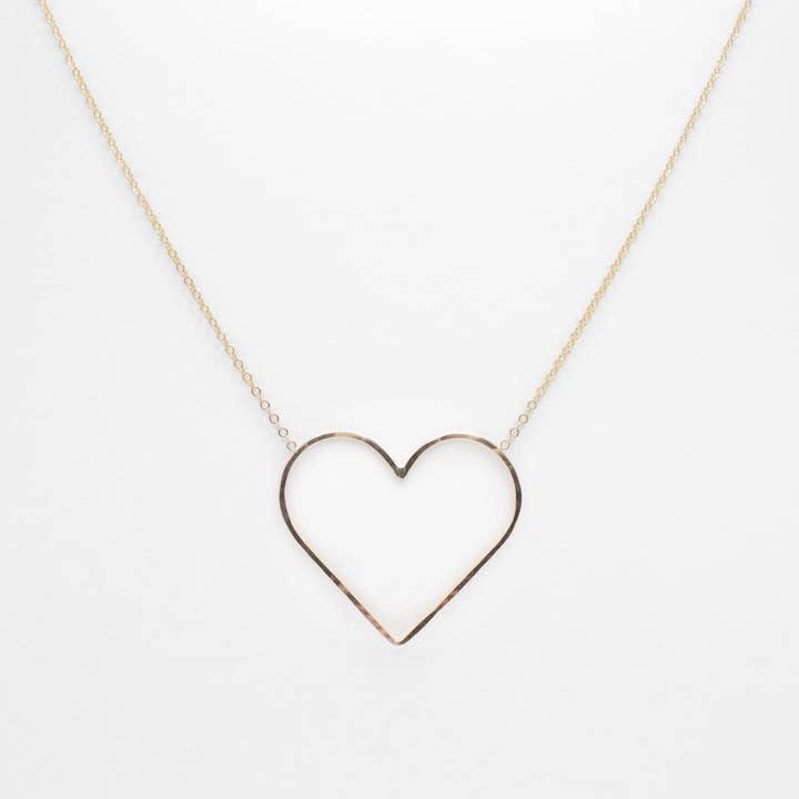 Petite Heart of Gold / Silver Lining Necklace for wholesale by Collective Hearts