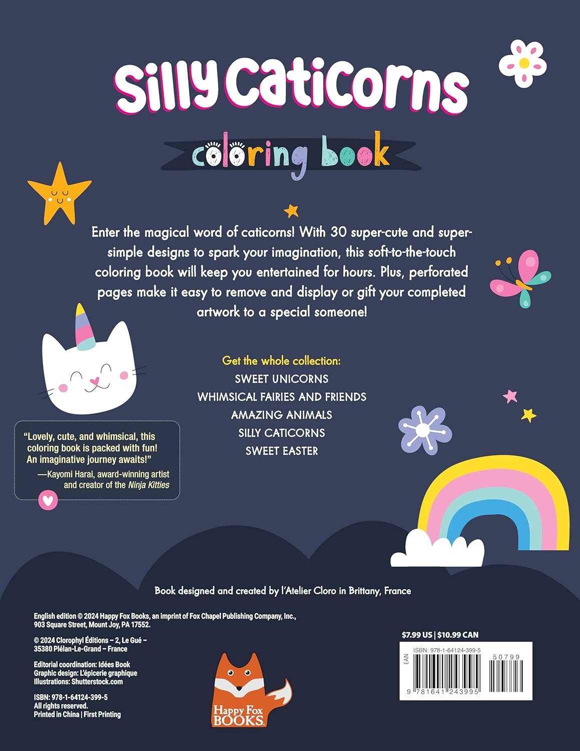 Fox Chapel Publishing - Wholesale Kleurboek - Kinderen en baby - Silly Caticorns kleurboek1