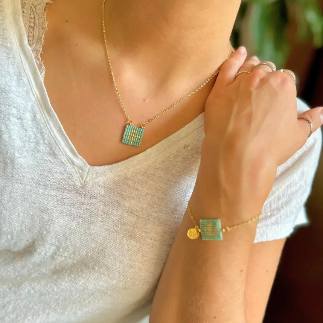 XO-CU - Wholesale Pendant/Charm Necklace - Miyuki Beads Scapular Cross Necklace 15