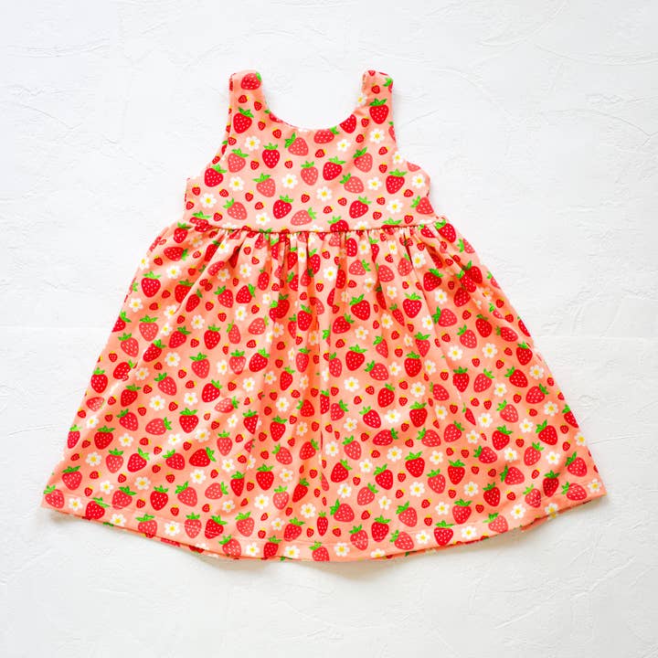 Bright Strawberry Dress for wholesale by Peanut and Bumble