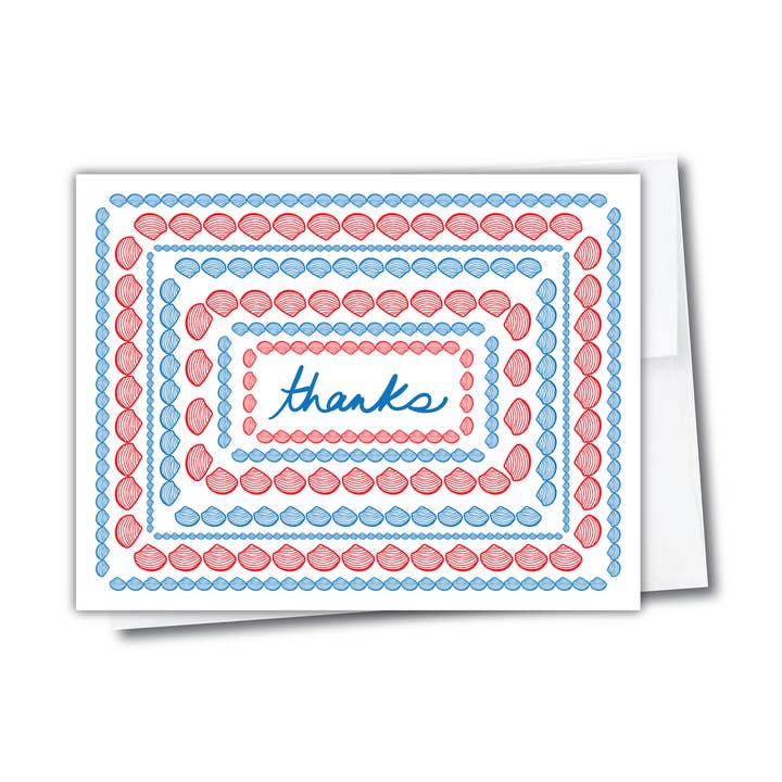 Shell Thanks Card - C0012 for wholesale by Webster Road Paper Co