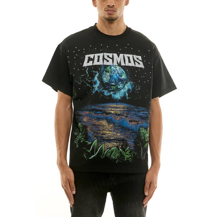 T-SHIRT COSMOS À STRASS pour la vente par KDNK