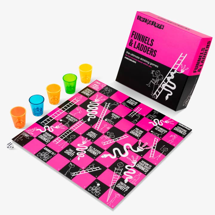 The Twiddlers – wholesale Board game – The Ultimate Adult Drinking Game: Funnels & Ladders