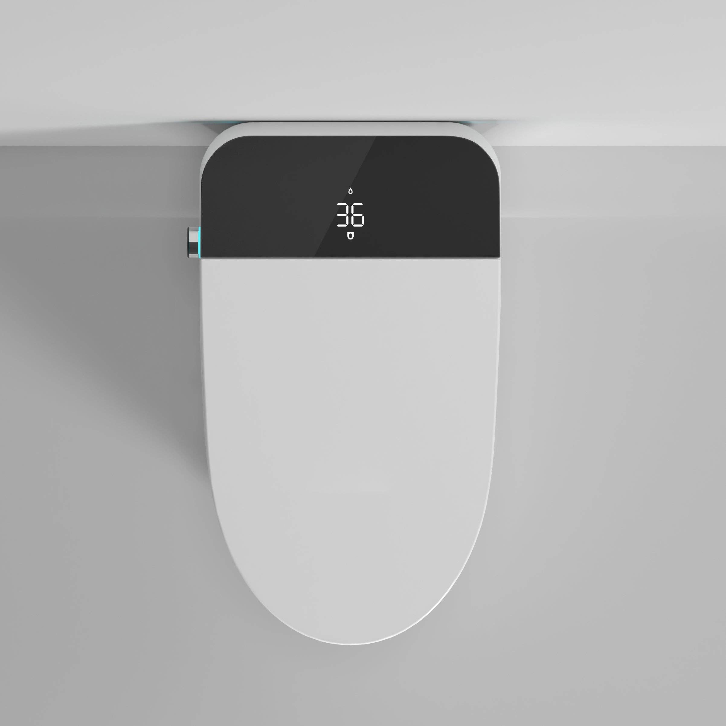 39F Inc. - Wholesale Toilet Paper Holder - Modern White Smart Toilet with Bidet Seat and LED Display8