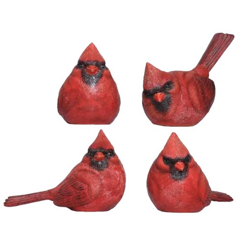 Will's Company - Wholesale Decorative Figurine - Resin Male or Female Cardinal Red Bird (Large) - 2 options1