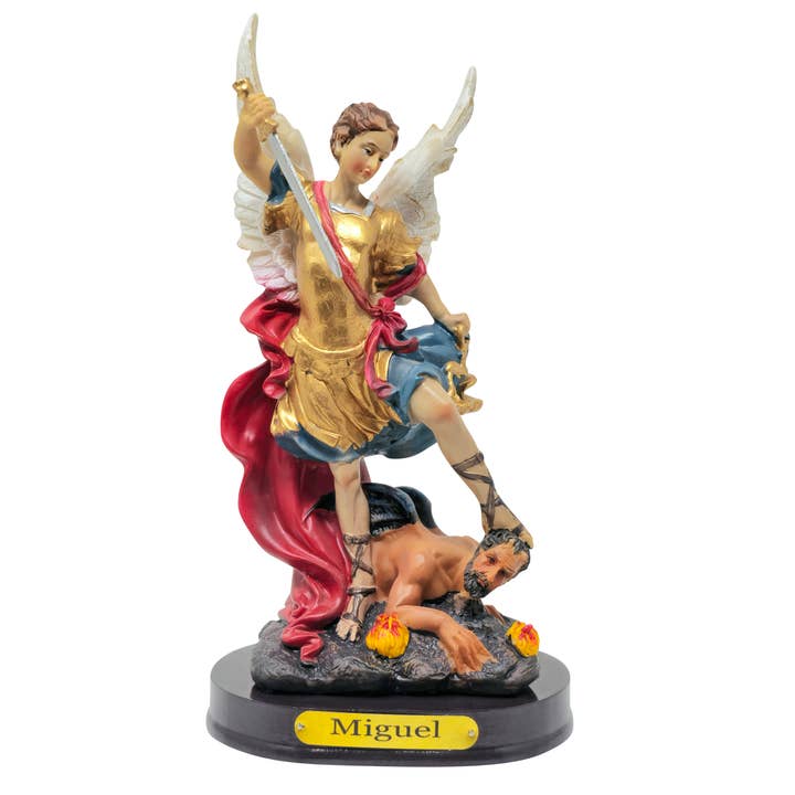 St. Michael Archangel / San Miguel Arcángel Statue - 12",8" for wholesale by mrcjsales