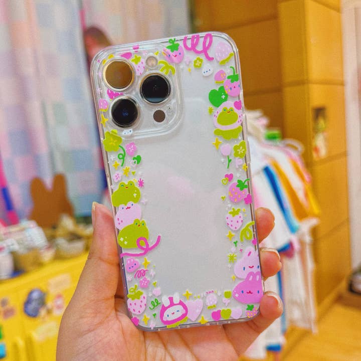 Coque de téléphone déco PinkBUn GreenFrog pour la vente par tabetaaii