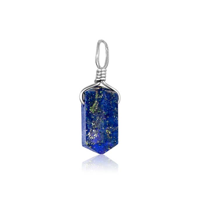 Lapis Lazuli Mini Double Terminated Crystal Point Pendant for wholesale by Luna Tide