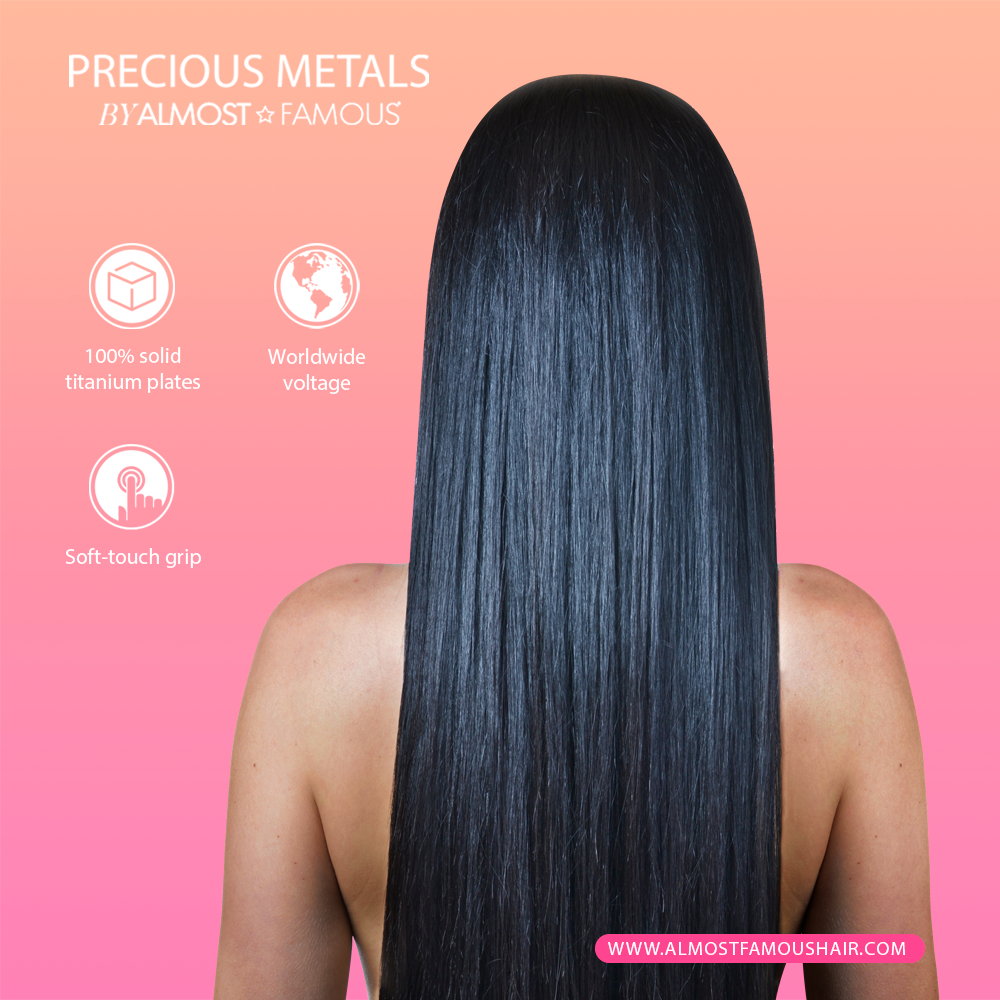 Almost Famous - Wholesale Straightener/Flat Iron - MaxLength 1" Flat Iron with Rose Gold Titanium Plates10