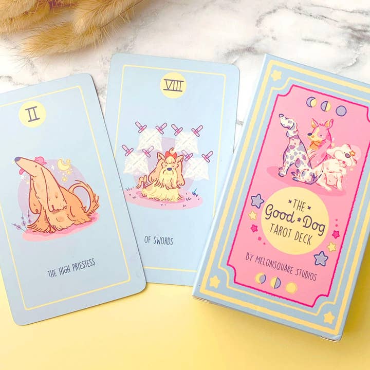 Melonsquare Studios – Engroshandel Tarotkort – Godt hundetarotsæt | Tarotkort | Oracle-kort