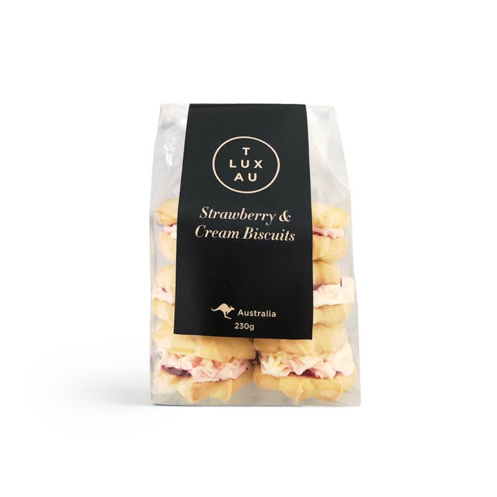 TLUXAU – wholesale Biscuit – Large - Strawberry & Cream Biscuits 230g1